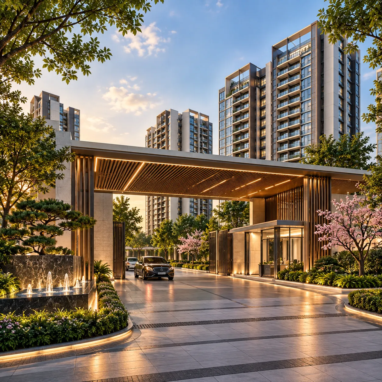 L&T Gurgaon premium residential entrance